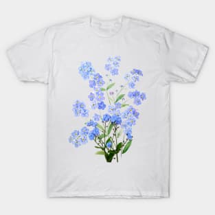 blue forget me not 2024 T-Shirt